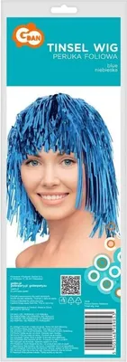 Image de Perruque en plastique bleue - Godan