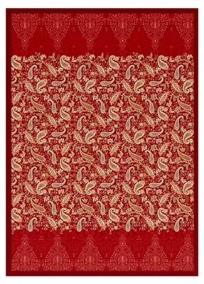 Produktbild von Plaid aus 100% Baumwolle in Rot, Maße: 155x220 cm