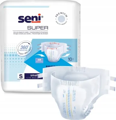 Produktbild von Seni Super Pieluchomajtki dla dorosłych S, 10 sztuk
