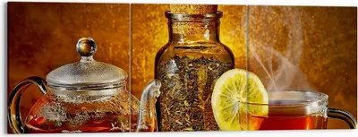 Produktbild von Bild auf Leinwand - Leinwandbild - Asien tee geschmack gesundheit - 150x50cm - Wand Bild - Wanddeko - Leinwanddruck - Bilder - Kunstdruck - Wanddekoration - Leinwand bilder - Wandkunst - CA150x50-2434
