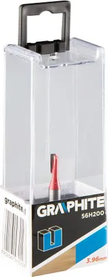 Obrázek produktu pro Jednobřitá fréza GRAPHITE, karbidová destička (HM), průměr 3,96 mm, pracovní výška 11 mm, průměr hřídele 6-8 mm, na dřevo, PVC, dřevotřísku, jedno ostří (6 mm)