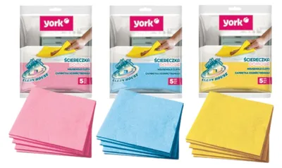 Zdjęcie produktu dla York Ścierka Domowa Uniwersalna Mix Kolorów 5 Szt Na Sucho Mokro Chłonna