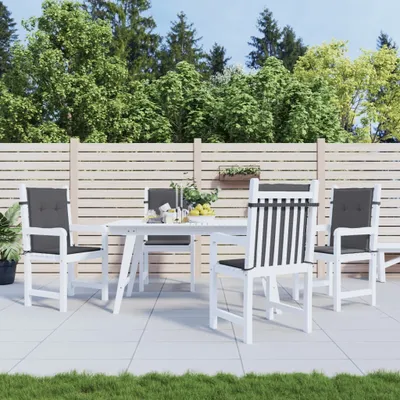 Image de The Living Store Coussin pour chaise de jardin à dossier bas 4 pcs. Anthracite