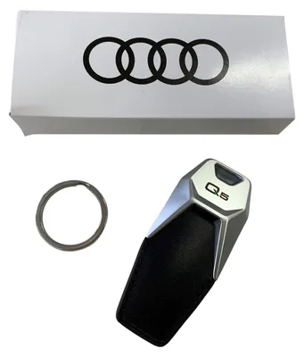Original Audi Q5 PREMIUM Schlüsselanhänger Schlüssel Logo mit Gravur Q5 8R FY – Produktansicht