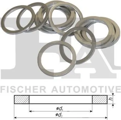 Produktbild von 100x FA1 Dichtring 327.980.100 1mm Aluminium 8mm 14mm