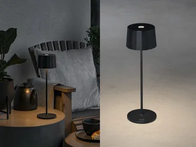 Produktbild von Konstsmide Akku-Tischleuchte Positano | schwarz | verstellbare Lichtfarbe | Indoor/Outdoor | 7813-750