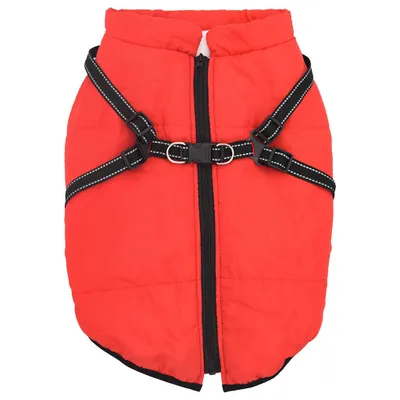 Immagine prodotto di Cappotto Cani Imbracatura Impermeabile Riflettente Rosso L48