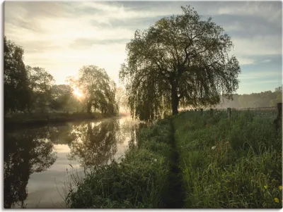 Produktbild von ARTland Leinwandbild Tagesbeginn an der Trave Größe: 120x90 cm