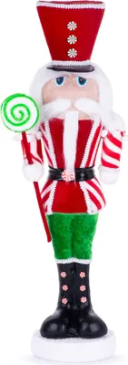A festive nutcracker figure.