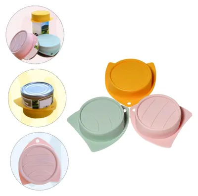 Produktbild von 3er-Pack Silikon-Dosenabdeckungen für Haustierfutter Wiederverschließbar und Dicht Bunte Abdeckungen zur Frischhaltung von Tierfutterdosen