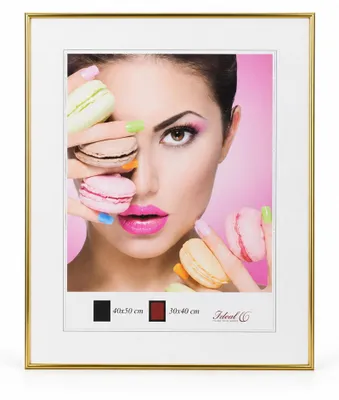 Produktbild von 2er 3er 5er Pack Photo Style Set Bilderrahmen Wanddeko Collage Poster Kunststoff Rahmen - Farbe: Gold | Format: 40x50 | Pack: 2