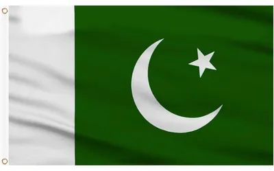 Productafbeelding van Pakistanse vlag, 90 x 150 cm, 4 stuks, heldere kleuren, koperen oogjes, weerbestendig