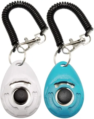 Trainings-Clicker für Haustiere, 2 Stück, mit Handschlaufe