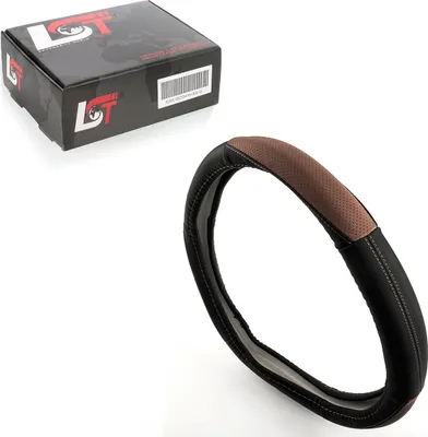 Produktbild von Lenkradbezug Lenkrad Ø 38x9cm 15x3,5 Zoll schwarz braun für AUDI für PORSCHE