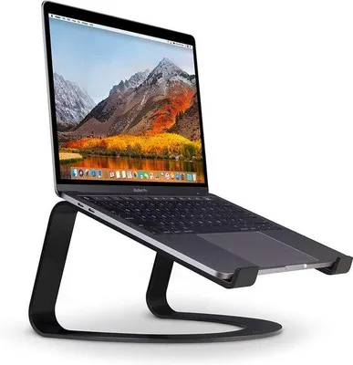 Zdjęcie produktu dla Ergonomiczna podstawka pod laptopa, czarna