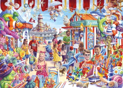 Produktbild von Gibsons - Puzzel gibsons seaside souvenirs 1000 stukjes