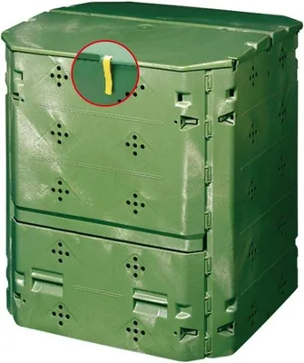 Immagine prodotto di Contenitore per compost da 400 litri per giardino e cucina, resistente ai raggi UV, riciclato