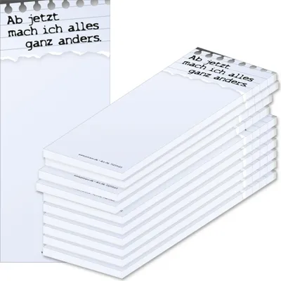 Produktbild von PRICARO Notizblock "Spruch 03", magnetisch, 62x148 mm, 10 Stück