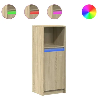 Produktbild von LED-Sideboard Sonoma-Eiche 38x34x100 cm Holzwerkstoff