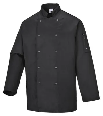Produktbild von Portwest C833 Suffolk Kochjacke Black Gr. XXXL