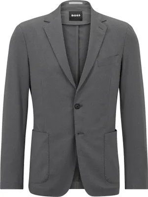 Produktbild von Hugo Boss BOSS Herren P-Hanry-J-WG-232 Fein gemustertes Slim-Fit Sakko aus funktionalem Stretch-Gewebe uni 1202-99-04569