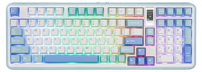 Immagine prodotto di Tastiera meccanica 1800, layout standard, colore blu, connessione USB-C, illuminazione RGB