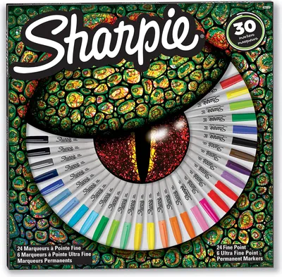 Produktbild von Sharpie Permanentmarkerset | exklusive Farben | feine und ultrafeine Spitzen | 30 Stück