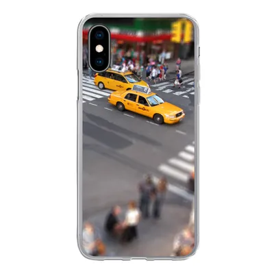 Produktbild von MuchoWow® Handyhülle Schutzhülle Hülle für iPhone X New York - Amerika - Taxi Silikon Softcase Handy Hülle - Handyhülle