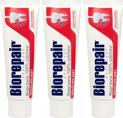 Immagine prodotto di Biorepair | Dentifricio - Dentifricio Sensitive Repair - 75 ml - Senza fluoro - Riparazione dello smalto - Formula innovativa
