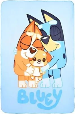 Produktbild von Bluey und Bingo Kinder Fleecedecke leichte Kuscheldecke 100x150