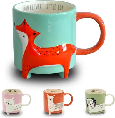 Productafbeelding van Winkee Cute, koffiemok met dierenprint, artikelnummer 16595, EAN-code 4260348478756