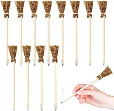 Produktbild von Hexenbesen Bleistift Set 12 Stück Halloween Kinder Mitgebsel Partysgeschenk