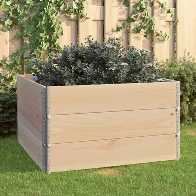 Productafbeelding van Maison Exclusive - Verhoogde plantenbakken, 3 stuks, 100x100 cm, massief grenenhout