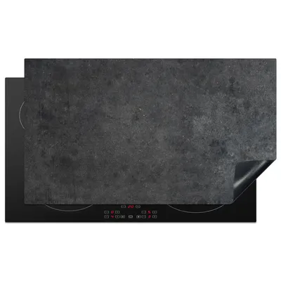 Produktbild von KitchenYeah© Herdabdeckplatte Industriell - Schiefer - Grau - Strukturiert - Beton , 91x52cm, Küche Deko, Glaskeramikkochfeld Herdabdeckung, Abdeckplatte fùr Kochfeld