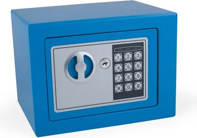Image de pavo 8005826 Mini-coffre-fort pavo, avec serrure électronique, bleu