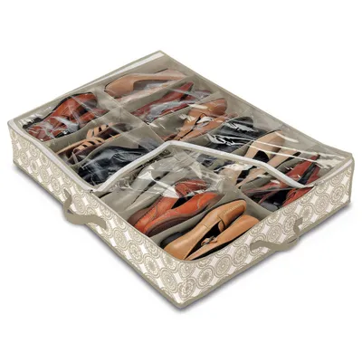 Produktbild von Domopak Ella Schuh-Organizer beige, für 12 Paar