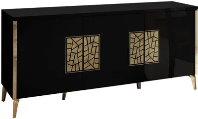 Produktbild von Sideboard Stella in Schwarz/Gold ohne Spiegel