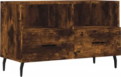Produktbild von vidaXL TV-Schrank Räuchereiche 80x36x50 cm Holzwerkstoff