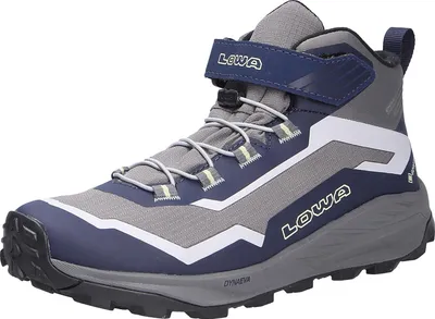 Produktbild von Lowa Trailux GTX Mid Jr wasserdichte und leichte Kinderwanderschuhe mit griffiger Laufsohle und Goretex Membrane Navy/Grau EU 38