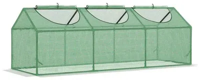 Obrázek produktu pro Skleník - fóliový tunel s výklopnými okny - odolná fólie - zahradní skleník 180 x 60 x 60 cm - zelený