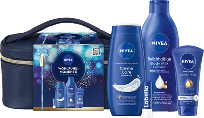 Produktbild von NIVEA Wohlfühlmomente 2025 Pflegedusche Body Milk Labello Hand Creme
