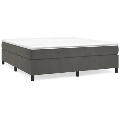 Produktbild von vidaXL Boxspringbett mit Matratze Dunkelgrau 200x200 cm Samt