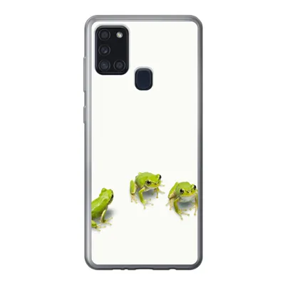 Produktbild von MuchoWow® Handyhülle Schutzhülle Hülle für Samsung Galaxy A21s Frosch - Tiere - Grün Silikon Softcase Handy Hülle - Hartschale