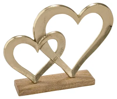 Produktbild von Aufsteller Aluherzen gold Hochzeit Goldhochzeit