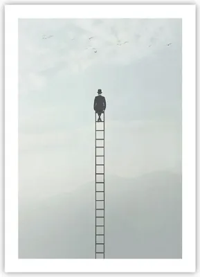 Produktbild von Poster - Poster ohne Rahmen - Leiter Himmel Symbol - 50x70 cm - Wand Bild - Wanddeko - Wandbilder - Kunstposter - Wandposter - Bilder - Kunstdruck - Wanddekoration - Wandbild - P2XPA50x70-4463