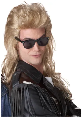 Produktbild von Vokuhila Perücke 80er Jahre blond, Retro Frisur, Karneval, Kostüm
