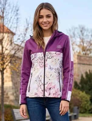 Image de Veste softshell premium pour femmes ALTISPORT VOJ/ALW008JACK01, couleur bordeaux, taille S