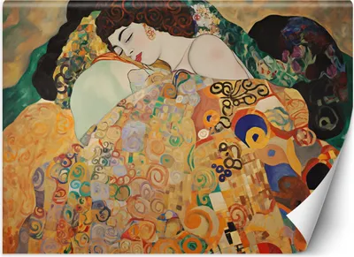 Produktbild von Vlies fototapete Bildnis einer Frau - G. Klimt 250x175 cm Feeby Gold inkl. Kleber einfache Montage