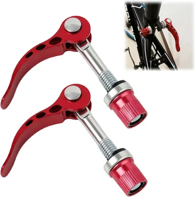 Productafbeelding van Snelspanner zadelpen M8 x 55 mm - 2 stuks - Rood