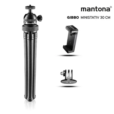 Obrázok produktu pre Mini statív Mantona Gibbo Flex 30 cm s guľovou hlavou pre fotoaparáty a smartfóny